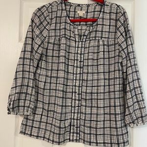 Modern Plaid Top